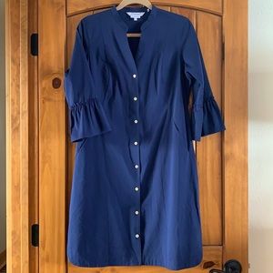 FoxCroft non iron stretch navy dress